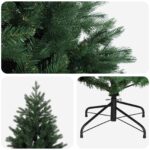 vidaXL Umelý Sklápací Vianočný Stromček 240 cm PVC a kov Zelená – Obrázok 4