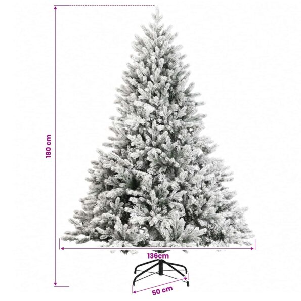 vidaXL Umelý Sklápací Vianočný Stromček 180 cm PVC a kov – Obrázok 7