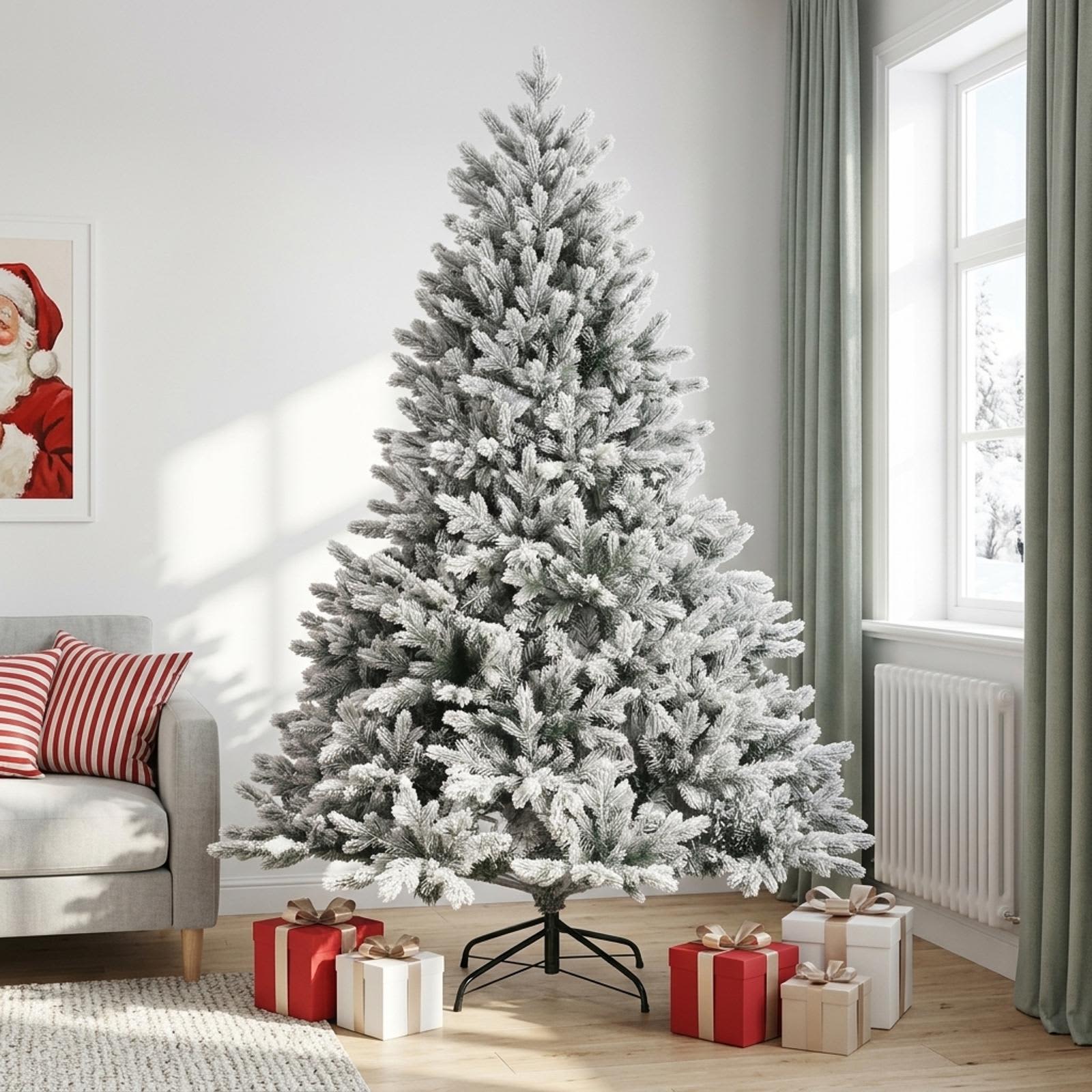 42055495_1.jpg vidaXL Umelý Sklápací Vianočný Stromček 210 cm PVC a kov – Obrázok 1
