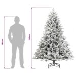 vidaXL Umelý Sklápací Vianočný Stromček 210 cm PVC a kov – Obrázok 8