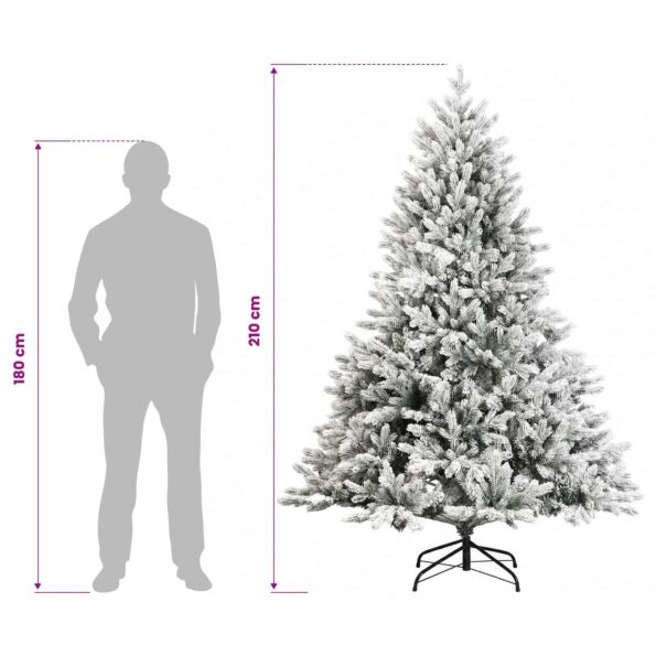 vidaXL Umelý Sklápací Vianočný Stromček 210 cm PVC a kov – Obrázok 8