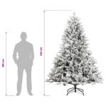 vidaXL Umelý Sklápací Vianočný Stromček 240 cm PVC a kov – Obrázok 8