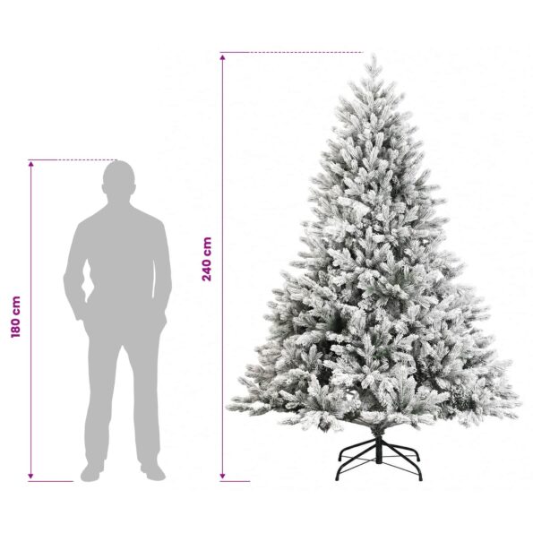 vidaXL Umelý Sklápací Vianočný Stromček 240 cm PVC a kov – Obrázok 8