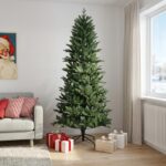vidaXL Umelý Sklápací Vianočný Stromček 210 cm PVC a PE Zelená