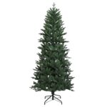 vidaXL Umelý Sklápací Vianočný Stromček 210 cm PVC a PE Zelená – Obrázok 3