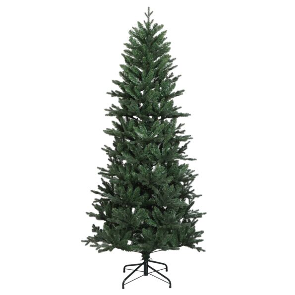 vidaXL Umelý Sklápací Vianočný Stromček 210 cm PVC a PE Zelená – Obrázok 3