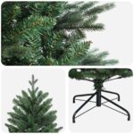 vidaXL Umelý Sklápací Vianočný Stromček 210 cm PVC a PE Zelená – Obrázok 4