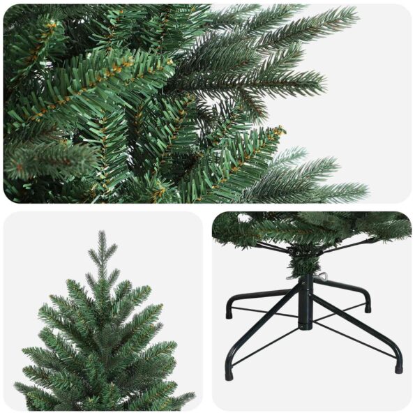 vidaXL Umelý Sklápací Vianočný Stromček 210 cm PVC a PE Zelená – Obrázok 4