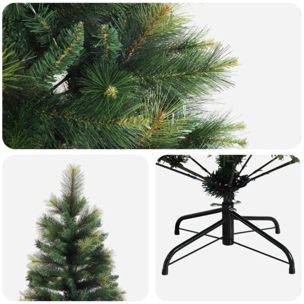vidaXL Umelý Sklápací Vianočný Stromček 120 cm PVC a kov Zelená – Obrázok 4