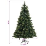 vidaXL Umelý Sklápací Vianočný Stromček 120 cm PVC a kov Zelená – Obrázok 7