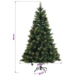 vidaXL Umelý Sklápací Vianočný Stromček 150 cm PVC a kov Zelená – Obrázok 7