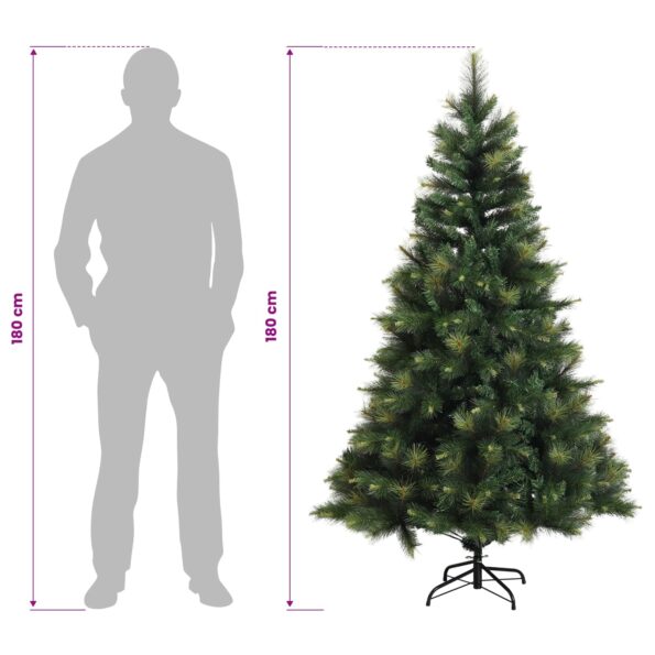 vidaXL Umelý Sklápací Vianočný Stromček 180 cm PVC a kov Zelená – Obrázok 8