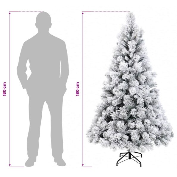 vidaXL Umelý Sklápací Vianočný Stromček 180 cm PVC a kov – Obrázok 8