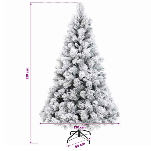 vidaXL Umelý Sklápací Vianočný Stromček 210 cm PVC a kov – Obrázok 7