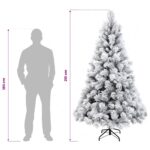vidaXL Umelý Sklápací Vianočný Stromček 210 cm PVC a kov – Obrázok 8