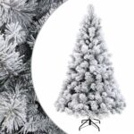 vidaXL Umelý Sklápací Vianočný Stromček 240 cm PVC a kov – Obrázok 2