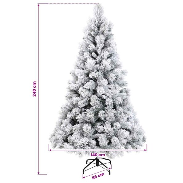 vidaXL Umelý Sklápací Vianočný Stromček 240 cm PVC a kov – Obrázok 7