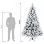 vidaXL Umelý Sklápací Vianočný Stromček 240 cm PVC a kov – Obrázok 8