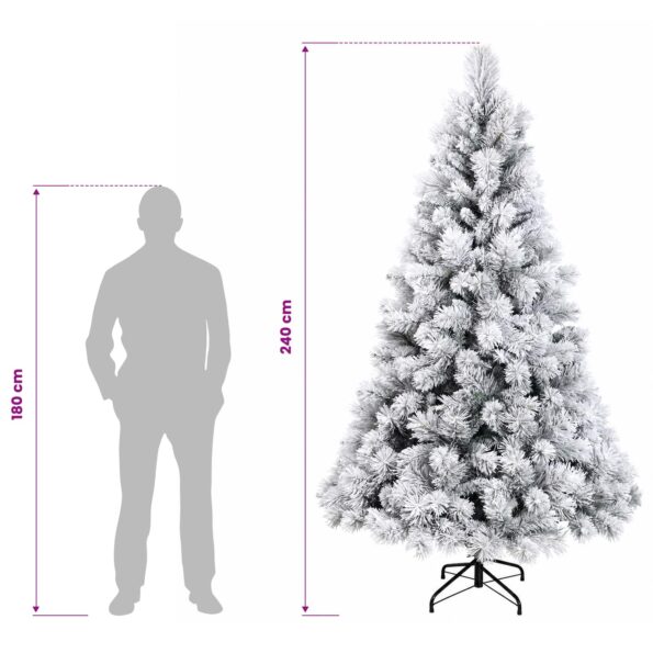vidaXL Umelý Sklápací Vianočný Stromček 240 cm PVC a kov – Obrázok 8