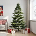 vidaXL Umelý Sklápací Vianočný Stromček 210 cm PE a PVC Zelená