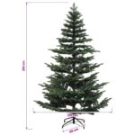 vidaXL Umelý Sklápací Vianočný Stromček 210 cm PE a PVC Zelená – Obrázok 7