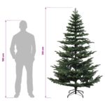 vidaXL Umelý Sklápací Vianočný Stromček 210 cm PE a PVC Zelená – Obrázok 8