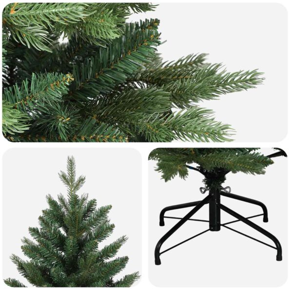 vidaXL Umelý Sklápací Vianočný Stromček 120 cm PVC a kov Zelená – Obrázok 4