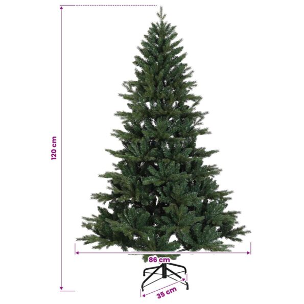 vidaXL Umelý Sklápací Vianočný Stromček 120 cm PVC a kov Zelená – Obrázok 7