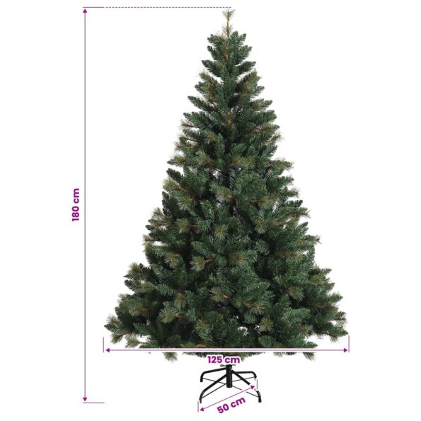 vidaXL Umelý Sklápací Vianočný Stromček 180 cm PVC a kov Zelená – Obrázok 7