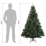 vidaXL Umelý Sklápací Vianočný Stromček 180 cm PVC a kov Zelená – Obrázok 8