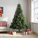 vidaXL Umelý Sklápací Vianočný Stromček 240 cm PVC a kov Zelená