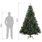 vidaXL Umelý Sklápací Vianočný Stromček 240 cm PVC a kov Zelená – Obrázok 8