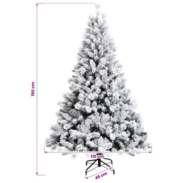 vidaXL Umelý Sklápací Vianočný Stromček 150 cm PVC a kov – Obrázok 7