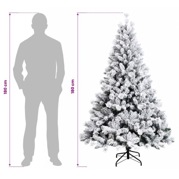 vidaXL Umelý Sklápací Vianočný Stromček 180 cm PVC a kov – Obrázok 8
