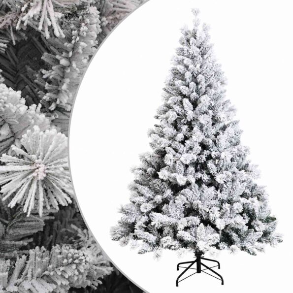 vidaXL Umelý Sklápací Vianočný Stromček 210 cm PVC a kov – Obrázok 2