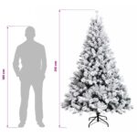 vidaXL Umelý Sklápací Vianočný Stromček 210 cm PVC a kov – Obrázok 8
