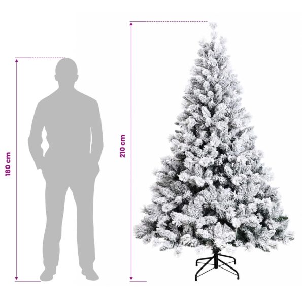 vidaXL Umelý Sklápací Vianočný Stromček 210 cm PVC a kov – Obrázok 8