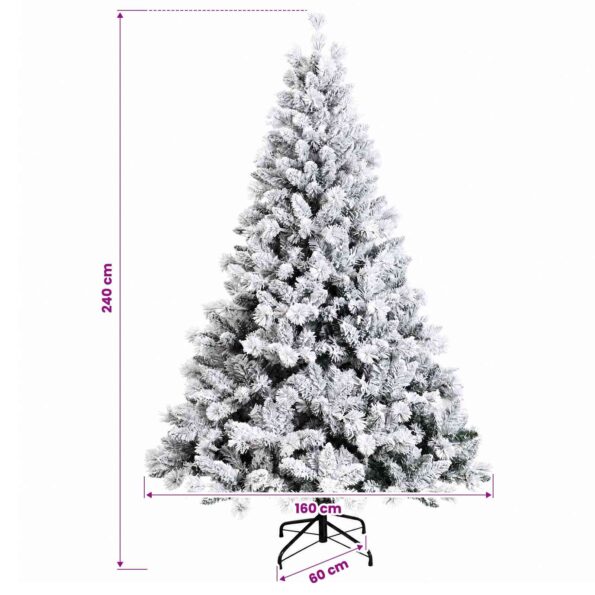 vidaXL Umelý Sklápací Vianočný Stromček 240 cm PVC a kov – Obrázok 7