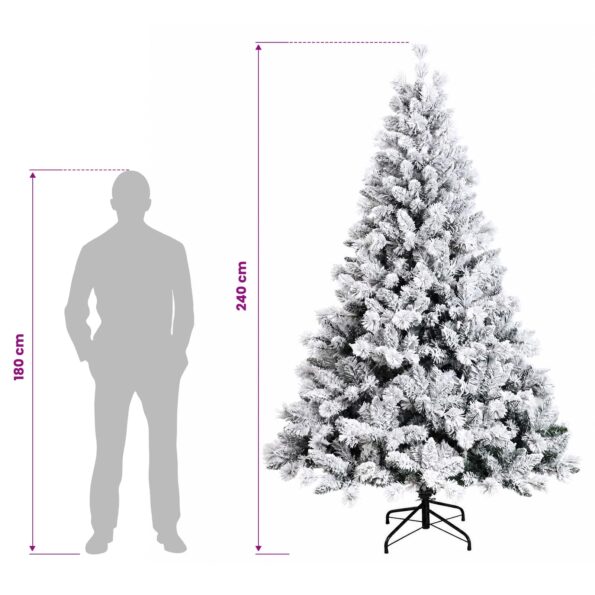 vidaXL Umelý Sklápací Vianočný Stromček 240 cm PVC a kov – Obrázok 8