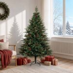 vidaXL Umelý Sklápací Vianočný Stromček 180 cm PVC a kov Zelená