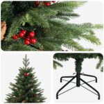 vidaXL Umelý Sklápací Vianočný Stromček 180 cm PVC a kov Zelená – Obrázok 4