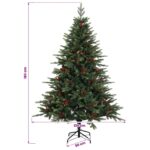 vidaXL Umelý Sklápací Vianočný Stromček 180 cm PVC a kov Zelená – Obrázok 7
