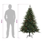 vidaXL Umelý Sklápací Vianočný Stromček 180 cm PVC a kov Zelená – Obrázok 8