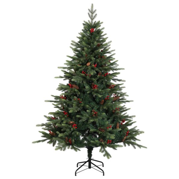 vidaXL Umelý Sklápací Vianočný Stromček 240 cm PVC a kov Zelená – Obrázok 3