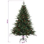 vidaXL Umelý Sklápací Vianočný Stromček 240 cm PVC a kov Zelená – Obrázok 7