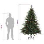 vidaXL Umelý Sklápací Vianočný Stromček 240 cm PVC a kov Zelená – Obrázok 8