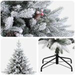 vidaXL Umelý Sklápací Vianočný Stromček 150 cm PVC a kov – Obrázok 4
