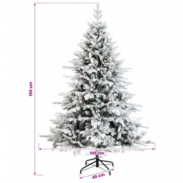 vidaXL Umelý Sklápací Vianočný Stromček 150 cm PVC a kov – Obrázok 7
