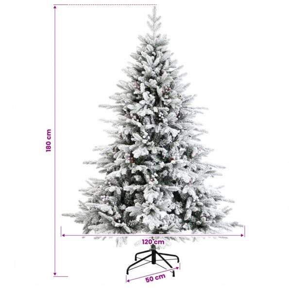 vidaXL Umelý Sklápací Vianočný Stromček 180 cm PVC a kov – Obrázok 7
