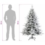 vidaXL Umelý Sklápací Vianočný Stromček 180 cm PVC a kov – Obrázok 8